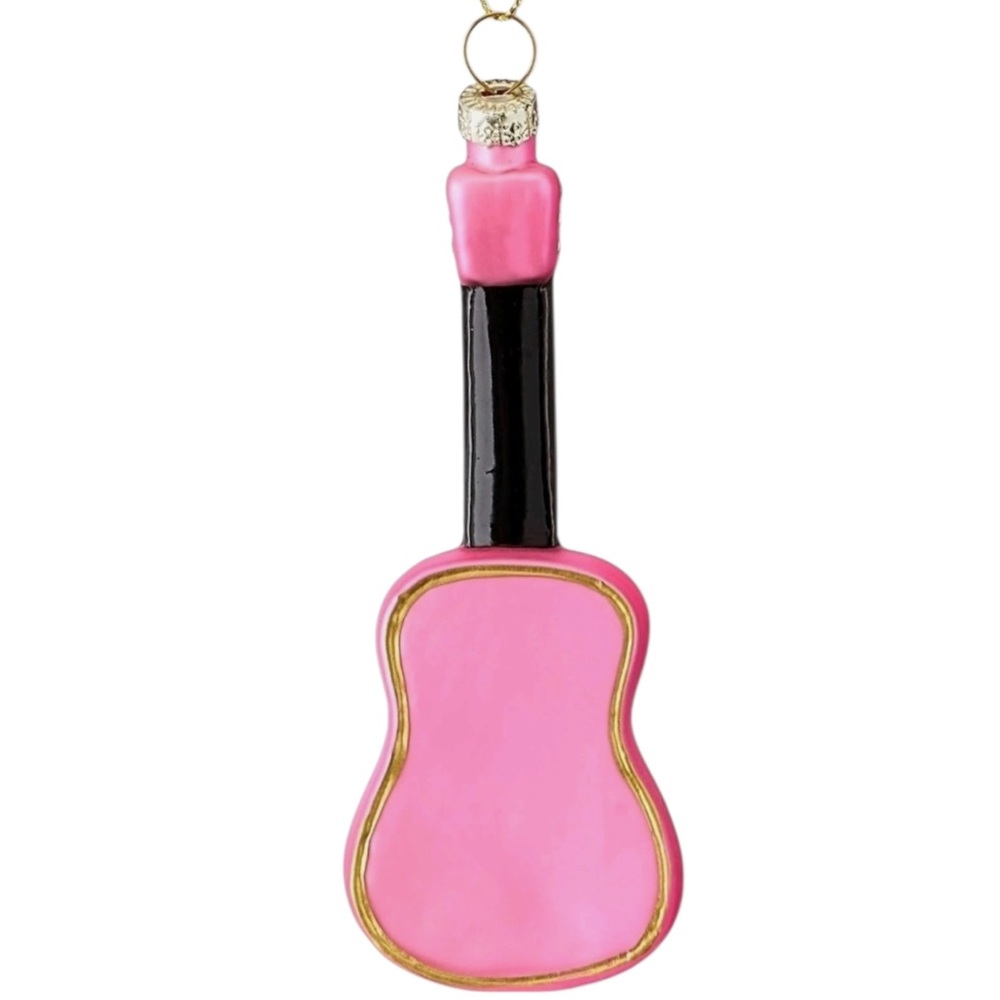 Dolly Parton 80 MM Pink Guitar Holiday Glass Ornament, by Ruz (NWT) - Picture 2 of 11
